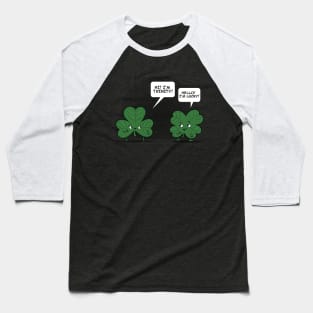 Saint Patrick's Day Clover Irish Shamrock Funny Original Cartoon Baseball T-Shirt